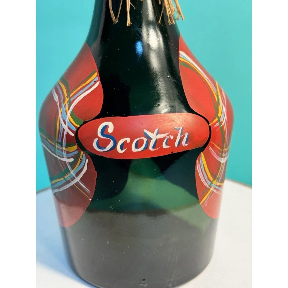 VTG Hand Painted Brandy Bottle MARIA‎ SALZER Hollywood CA EMPTY